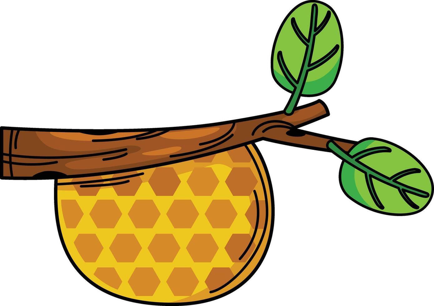 illustration of beehive outline white on background vector