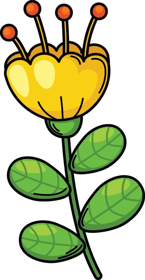 illustration of flower outline white on background vector