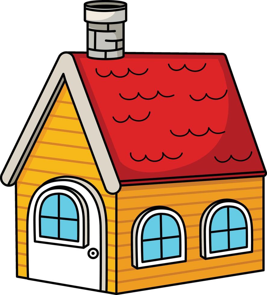 illustration of house on white background vector