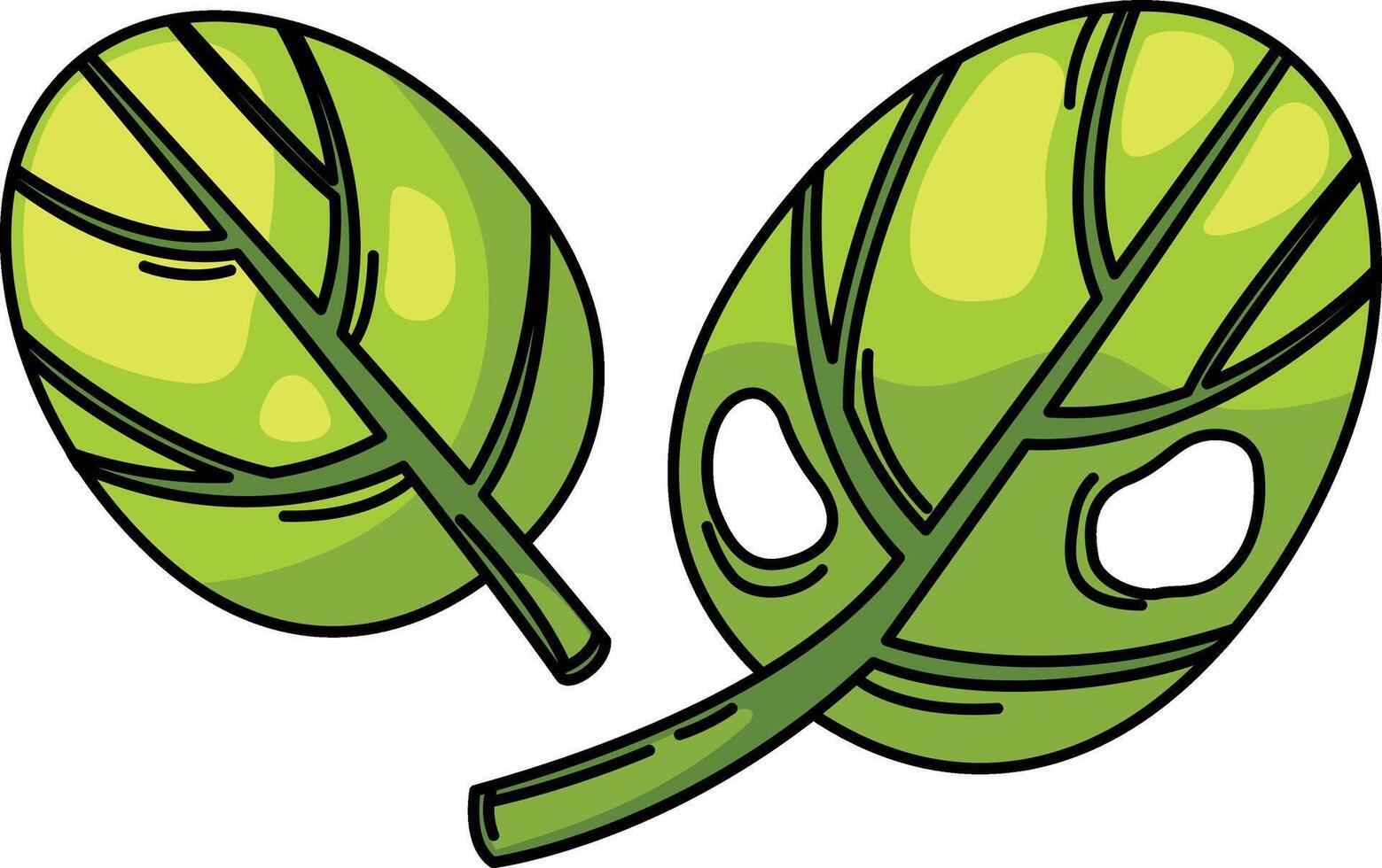 illustration of leaf outline white on background vector