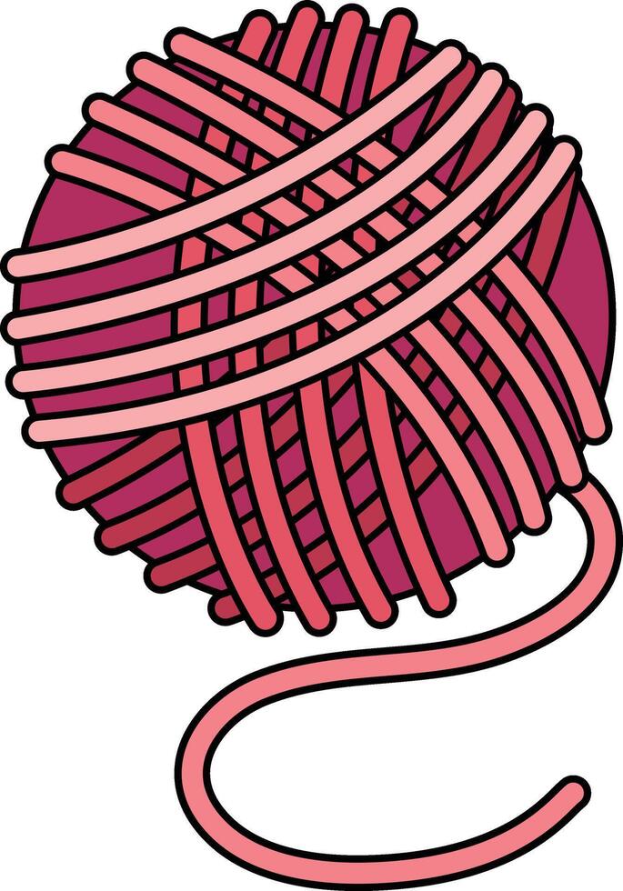 yarn outline on white background illustration vector