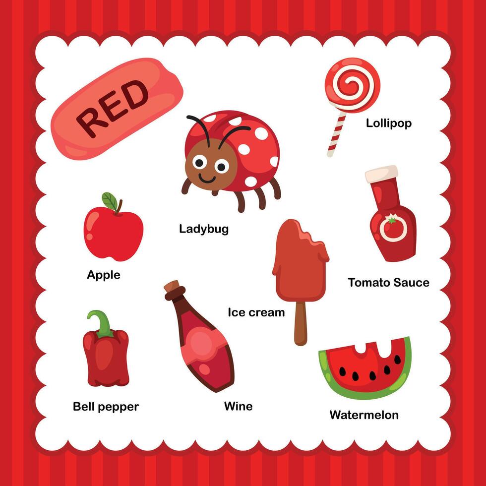 Illustration of isolated color red group vector