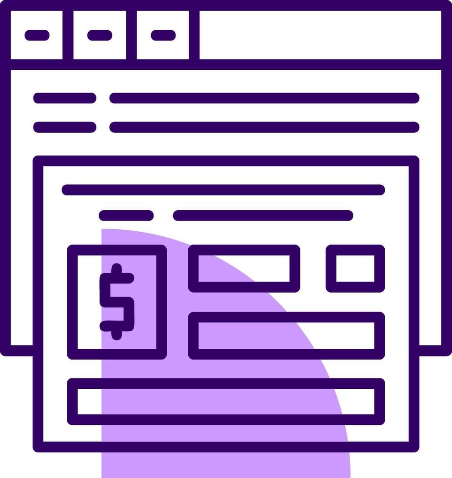 Conversion tracking Outline Slip Icon Style vector