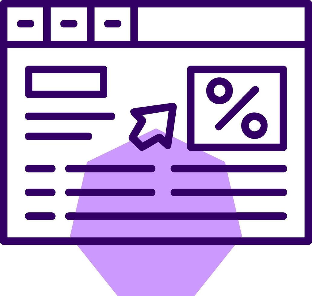 Click through rate Outline Slip Icon Style vector