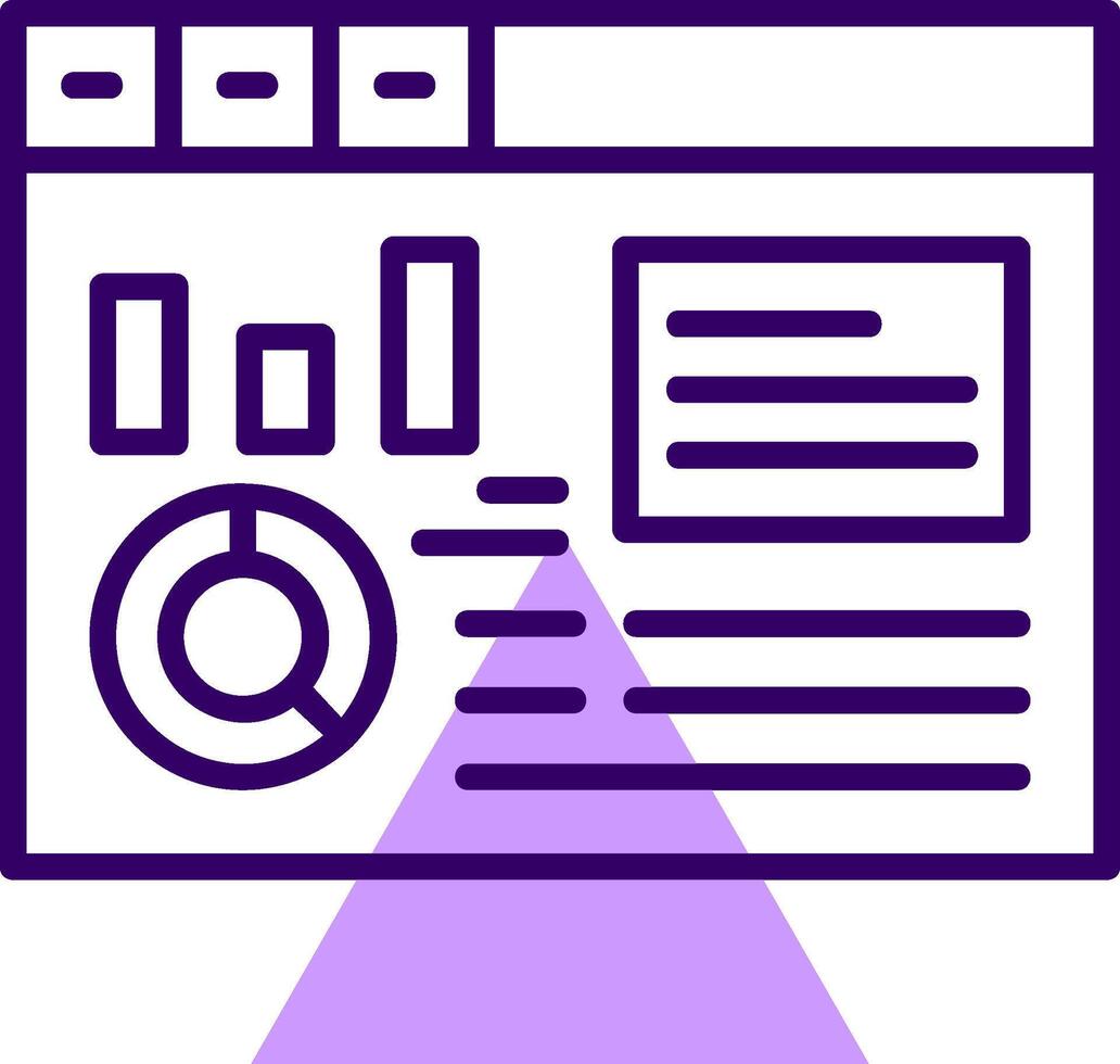Dashboard Outline Slip Icon Style vector