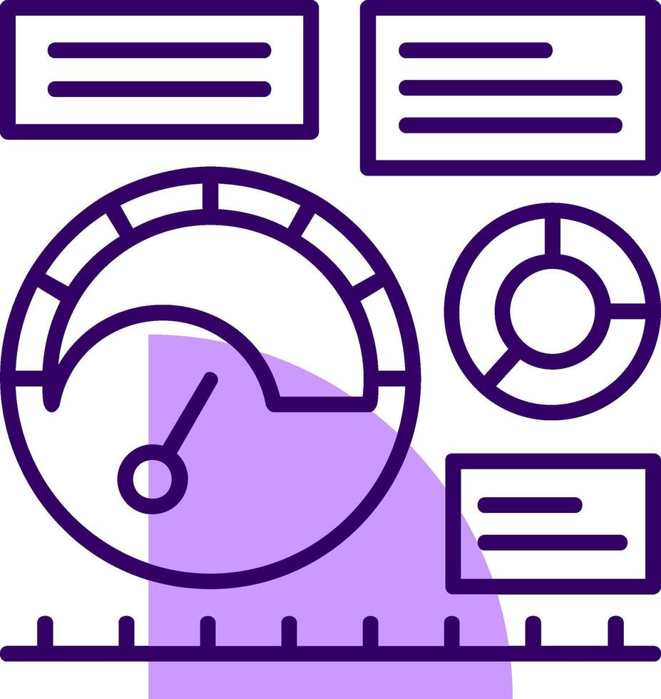 KPI Outline Slip Icon Style vector