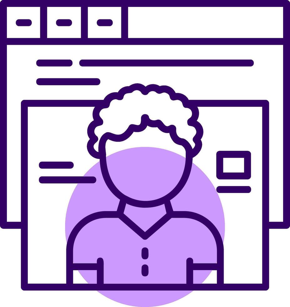 Unique visitors Outline Slip Icon Style vector