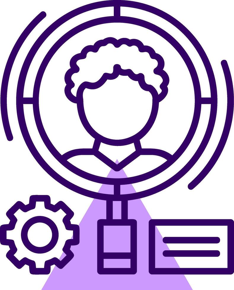 Demographics Outline Slip Icon Style vector