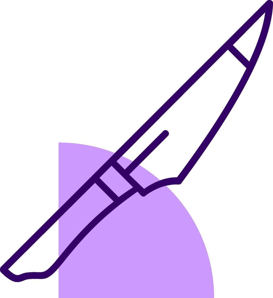 Boning knife Outline Slip Style Icon vector