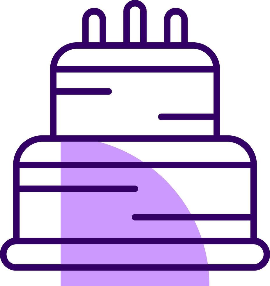 Cake Outline Slip Style Icon vector