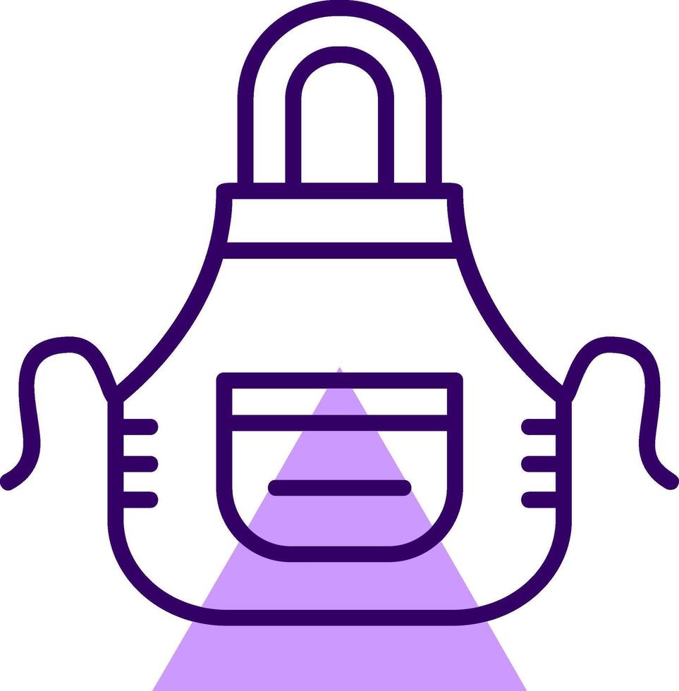 Apron Outline Slip Style Icon vector