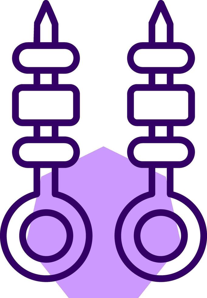 Skewer Outline Slip Style Icon vector