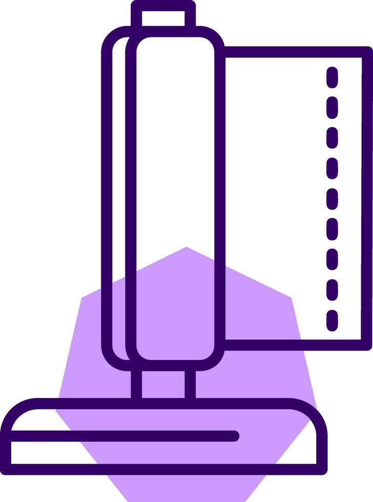 Paper towel Outline Slip Style Icon vector