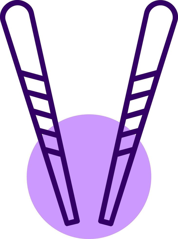 Chopsticks Outline Slip Style Icon vector