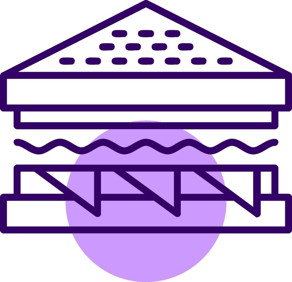 Sandwich Outline Slip Style Icon vector