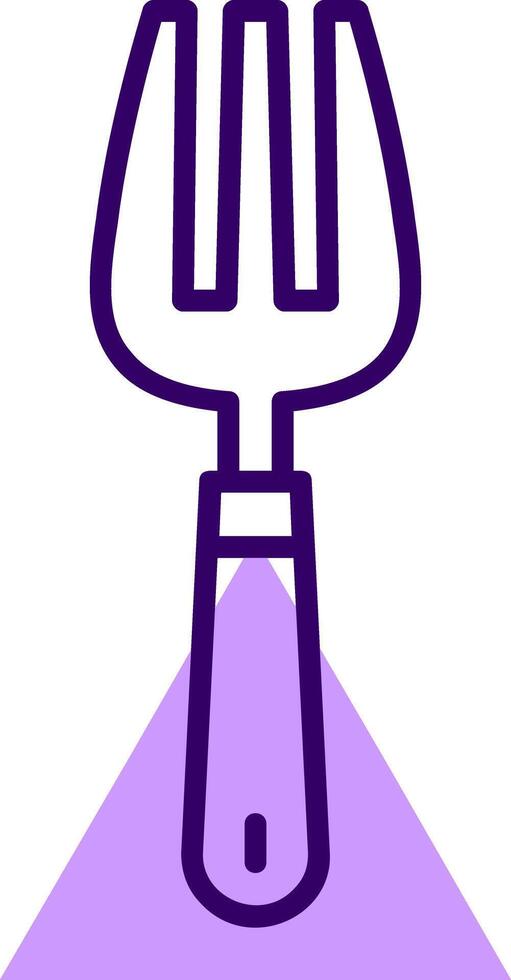 Fork Outline Slip Style Icon vector