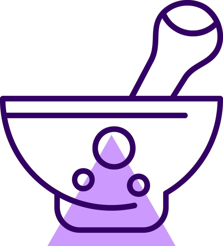 Pestle Outline Slip Style Icon vector