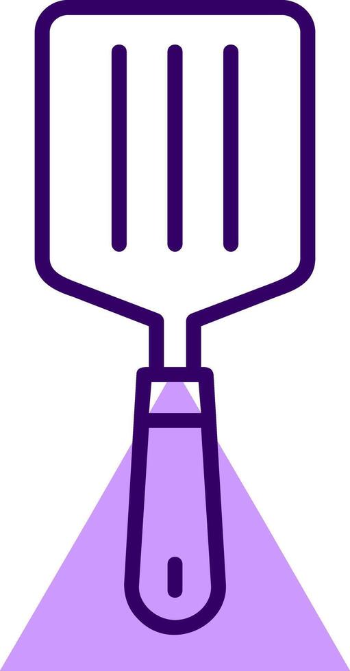 Spatula Outline Slip Style Icon vector