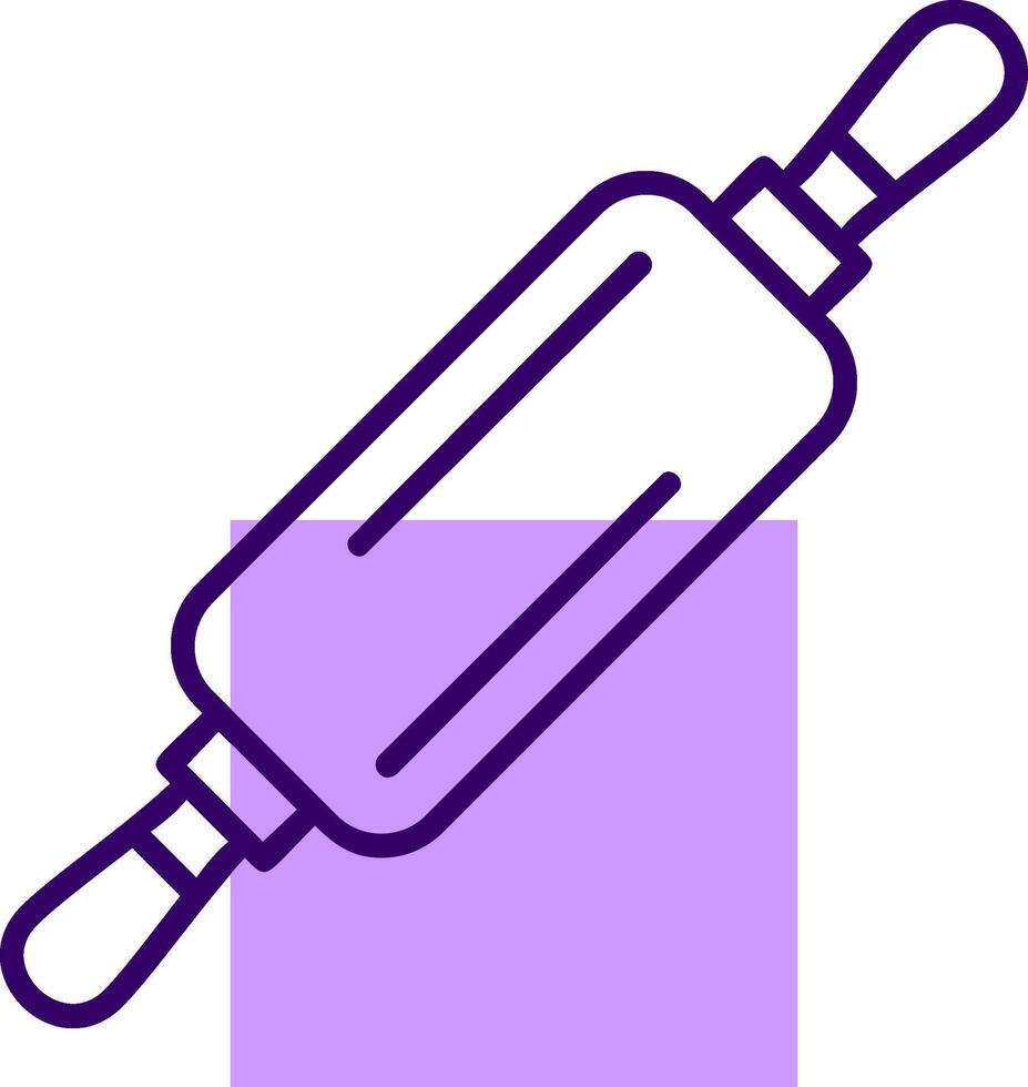Roller Outline Slip Style Icon vector