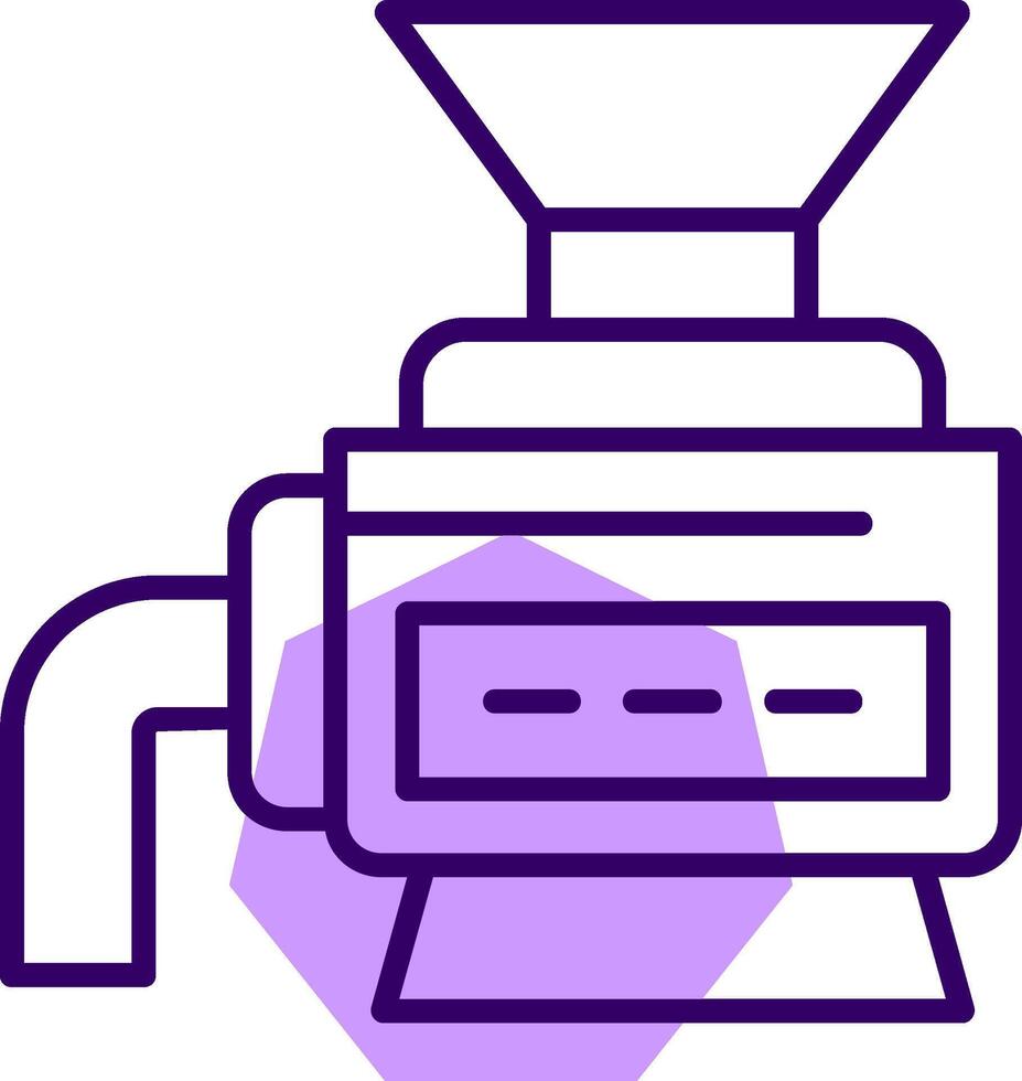Crusher Outline Slip Style Icon vector