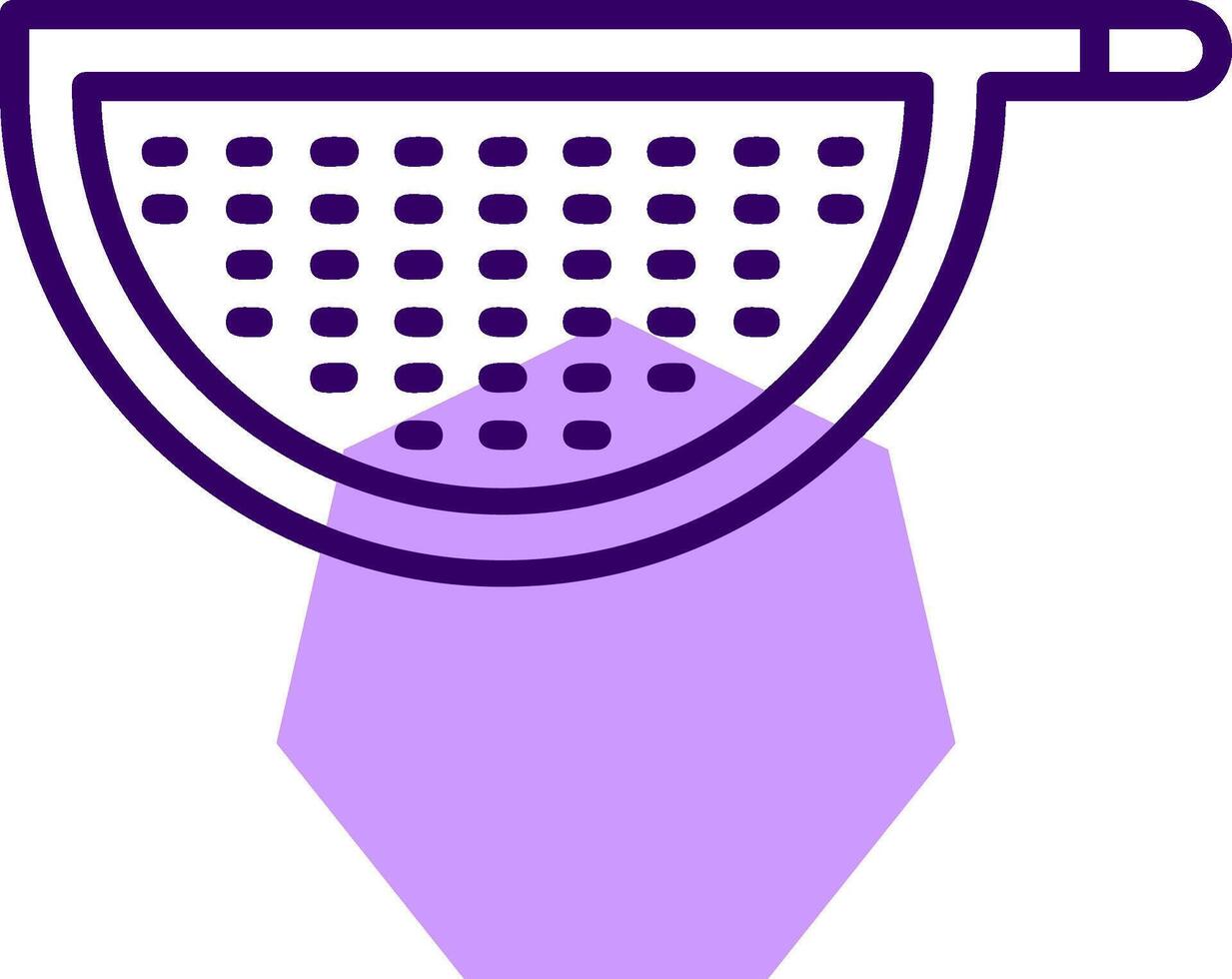 Strainer Outline Slip Style Icon vector