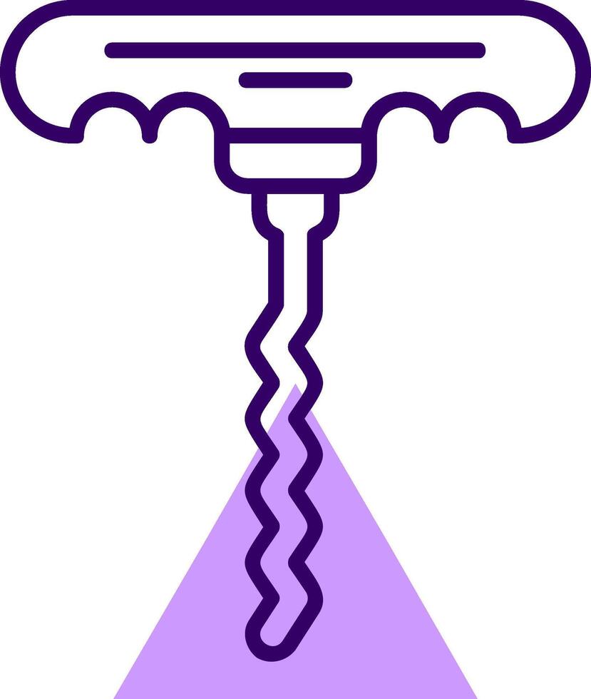 Corkscrew Outline Slip Style Icon vector