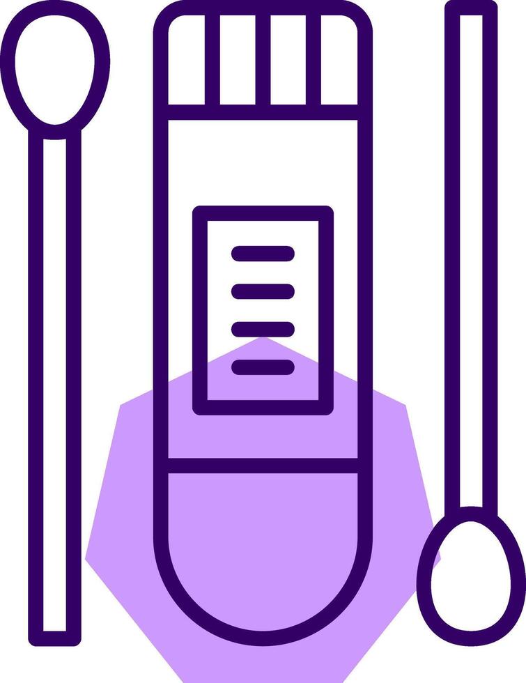 Swab Outline Slip Style Icon vector