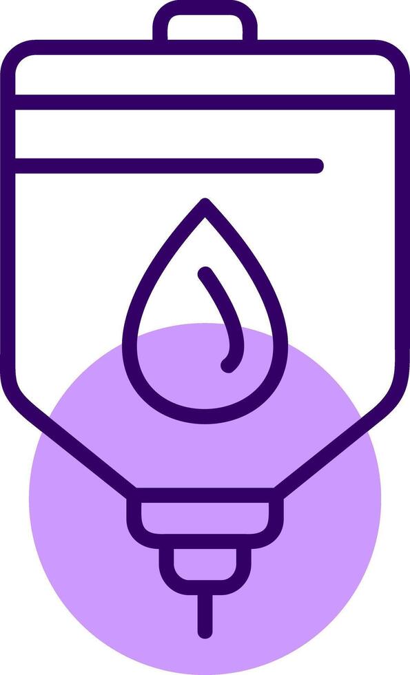 Blood bag Outline Slip Style Icon vector