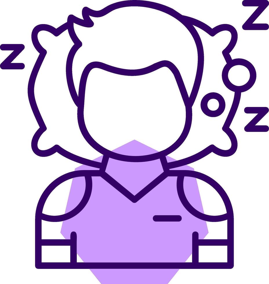 Sleeping Outline Slip Style Icon vector