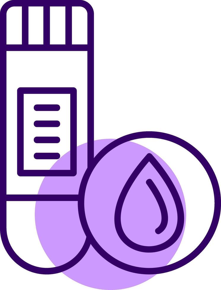 Blood test Outline Slip Style Icon vector