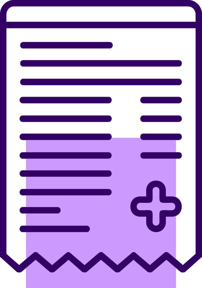 Receipt Outline Slip Style Icon vector