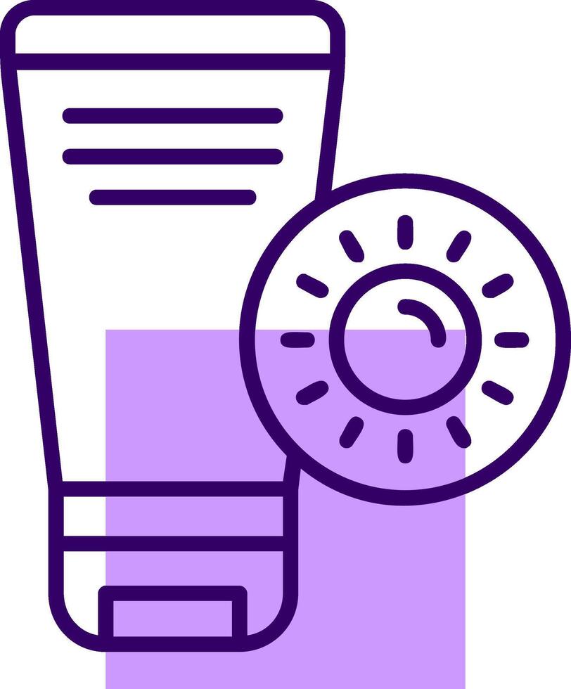 Sun block Outline Slip Style Icon vector
