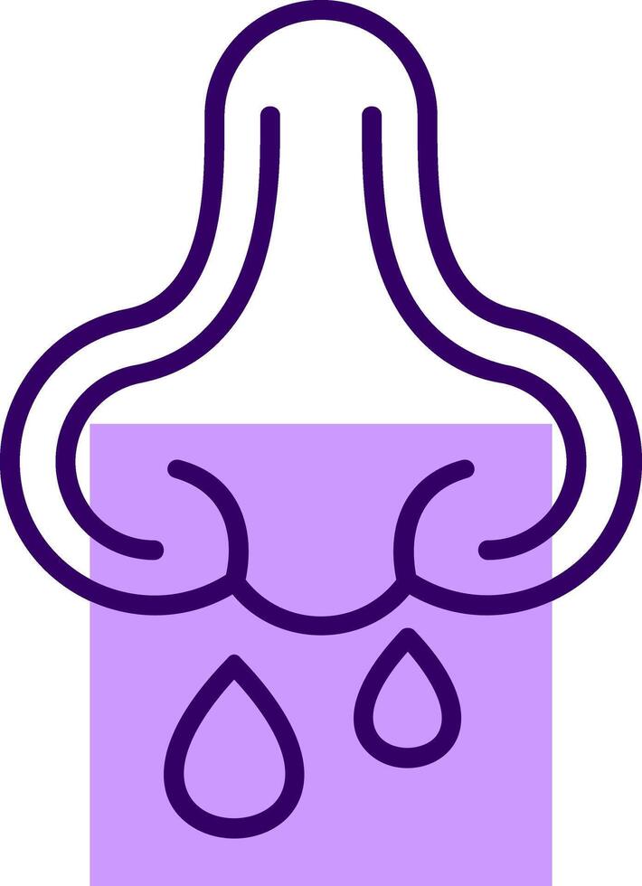 Nose bleeding Outline Slip Style Icon vector