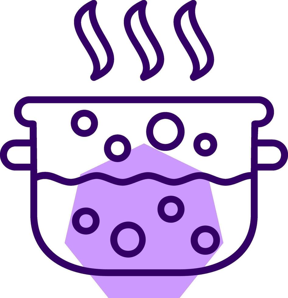 Water Boiling Outline Slip Style Icon vector