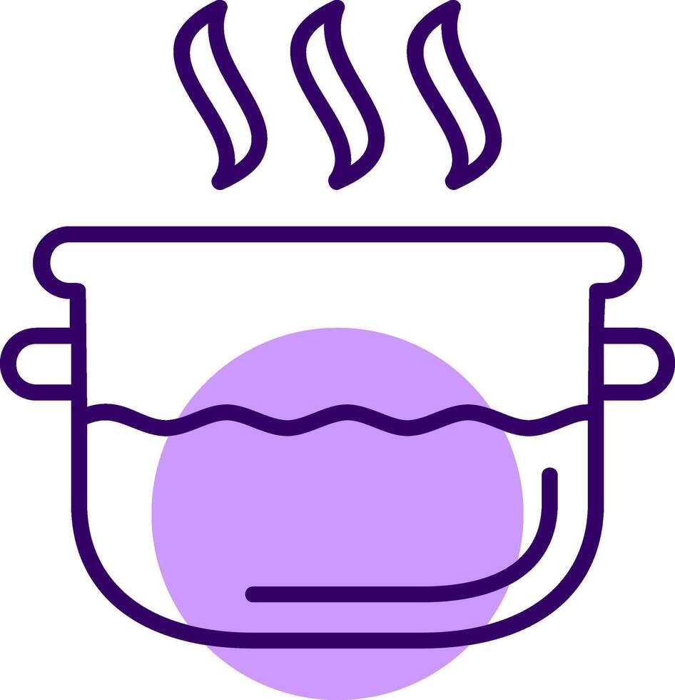 Steaming Outline Slip Style Icon vector
