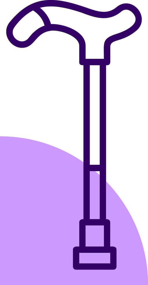 Walking stick Outline Slip Style Icon vector