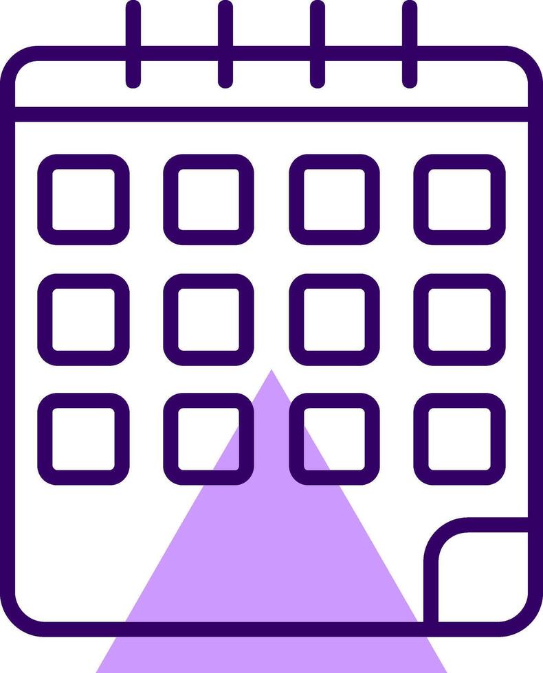 Calendar Outline Slip Style Icon vector