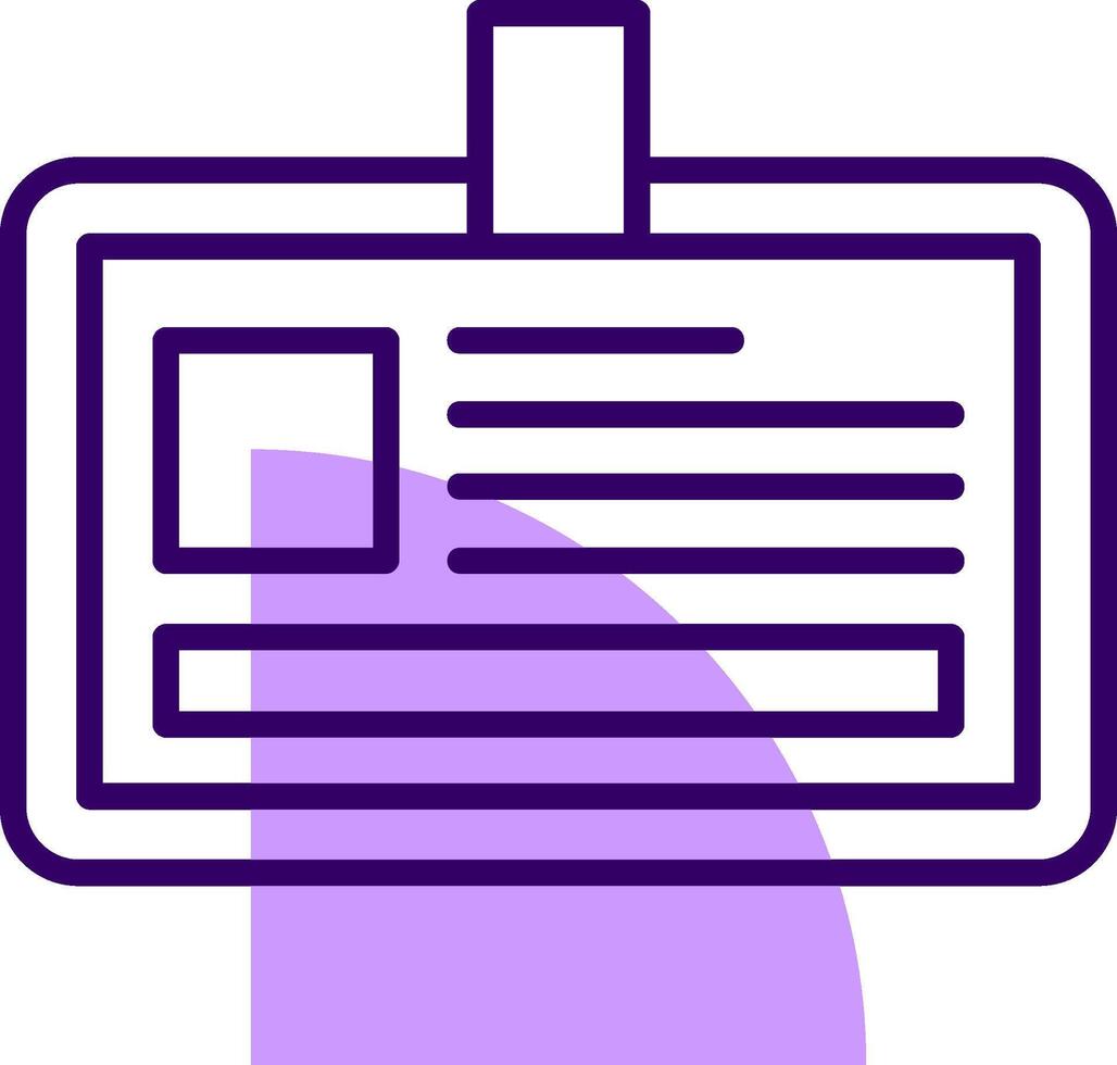 Identification card Outline Slip Style Icon vector