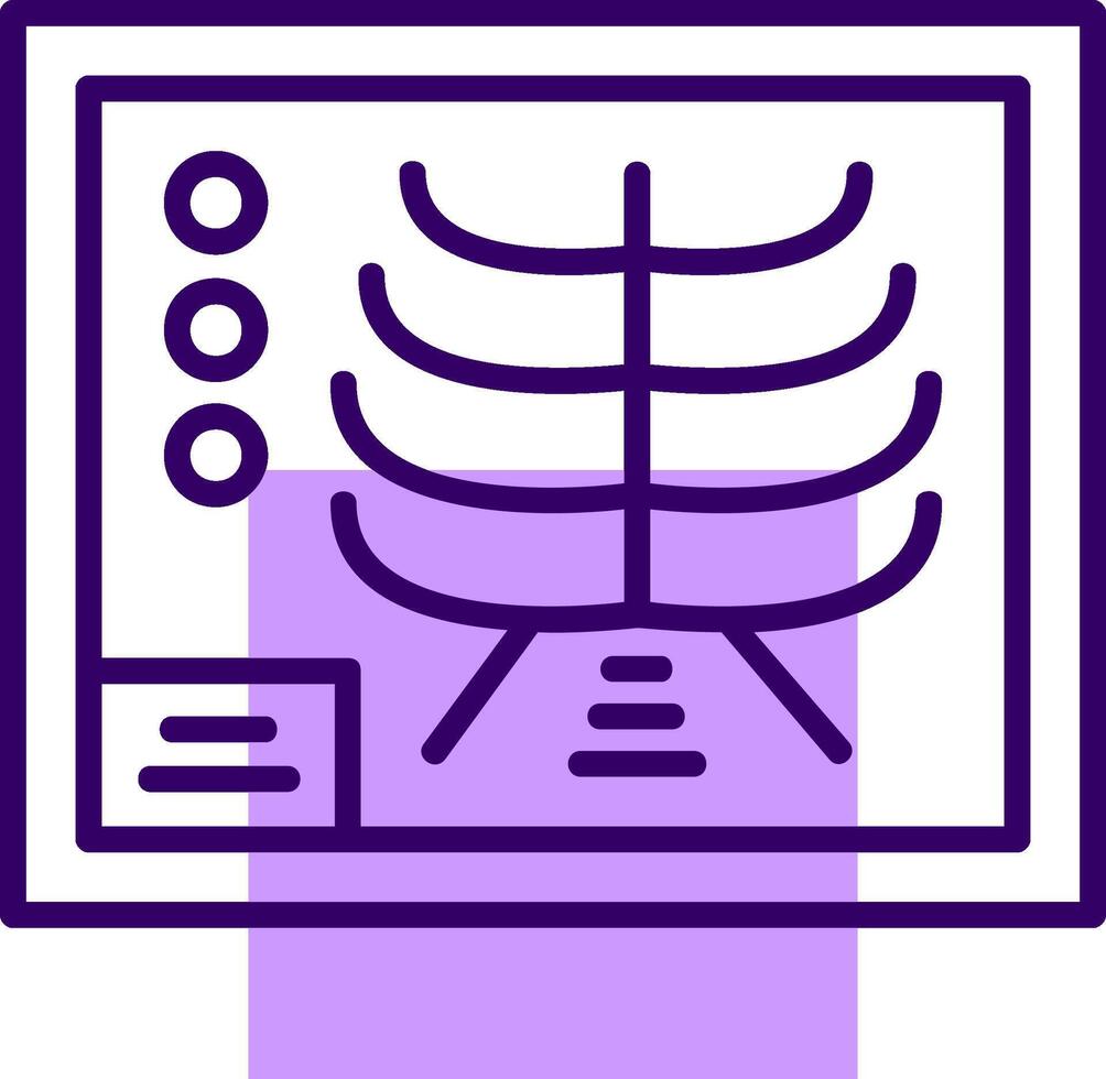 X-ray Outline Slip Style Icon vector