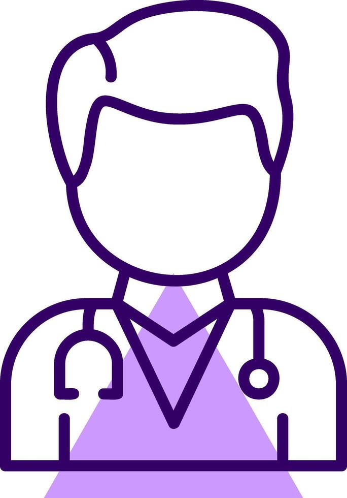 Man doctor Outline Slip Style Icon vector