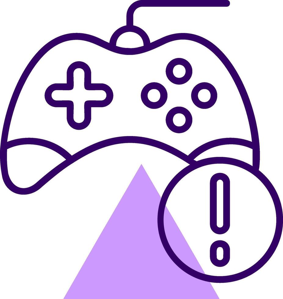 Game Outline Slip Style Icon vector