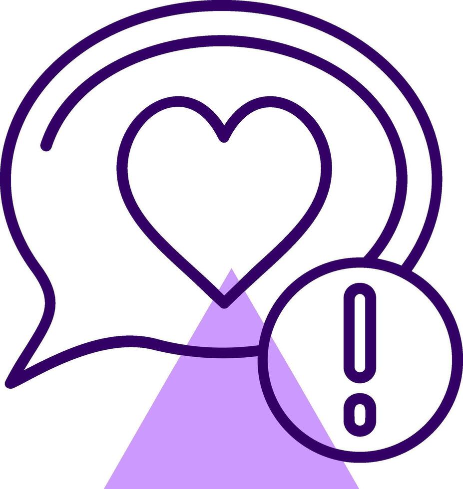 Heart Outline Slip Style Icon vector