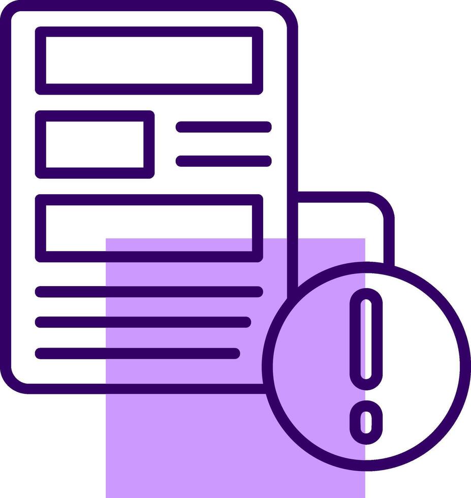 News Outline Slip Style Icon vector