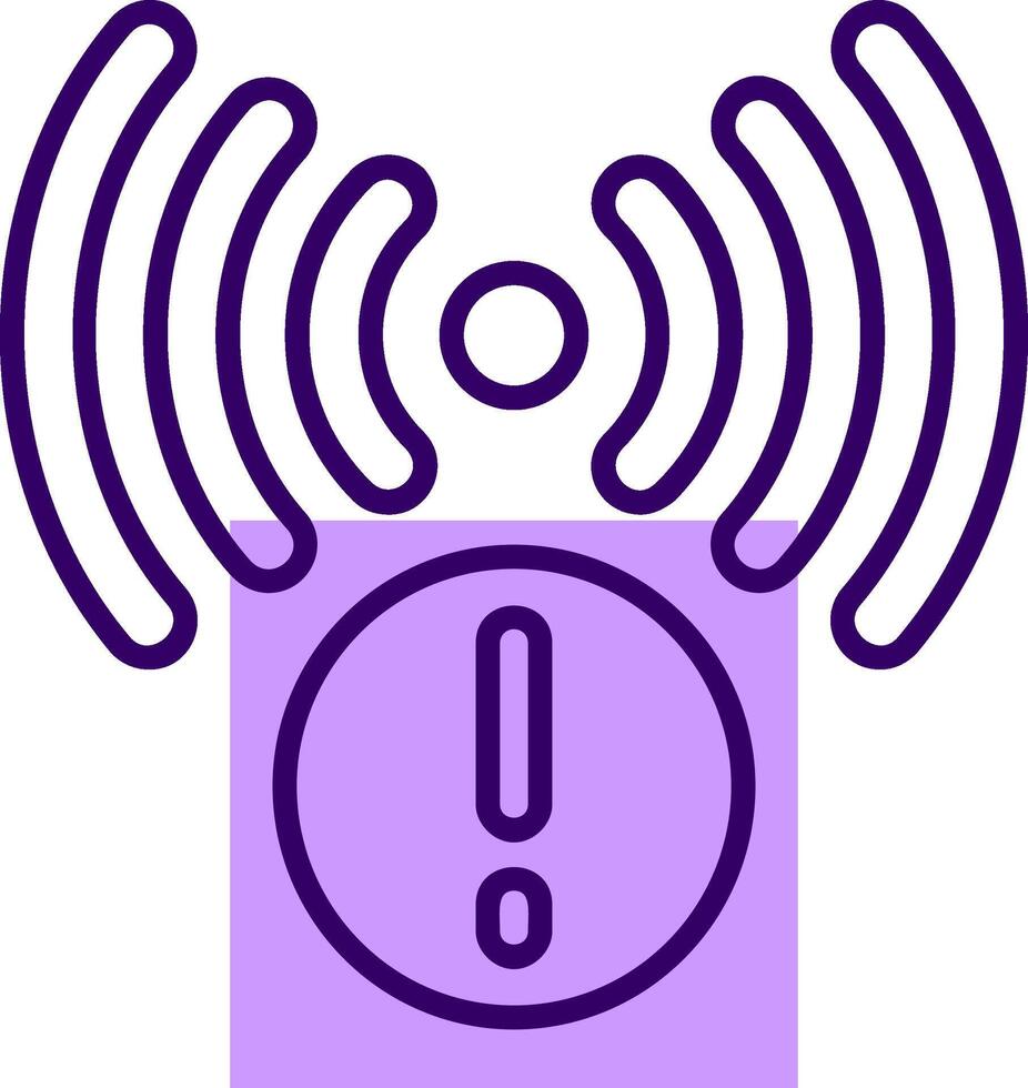 Signal Outline Slip Style Icon vector
