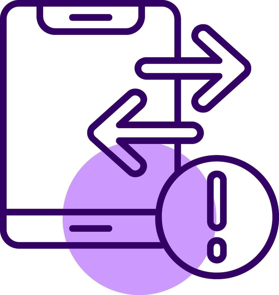 Transfer Outline Slip Style Icon vector