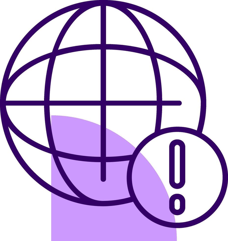 World Outline Slip Style Icon vector