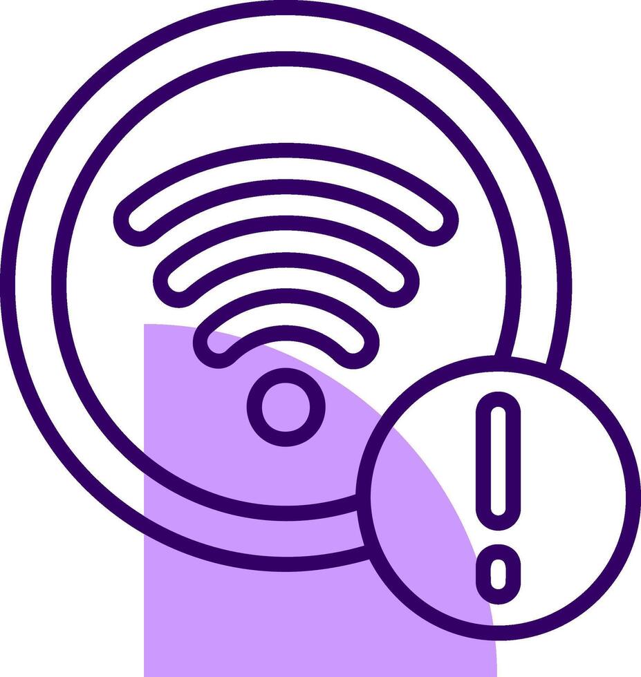 WiFi Outline Slip Style Icon vector