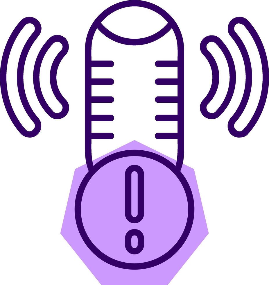 Podcasts Logo Outline Slip Style Icon vector