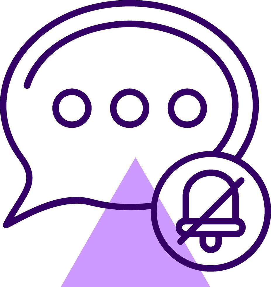 Silent mode Outline Slip Style Icon vector