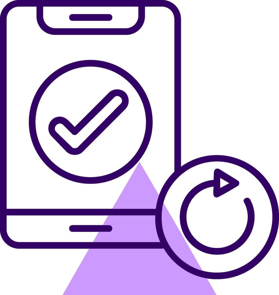Auto-rotate Outline Slip Style Icon vector